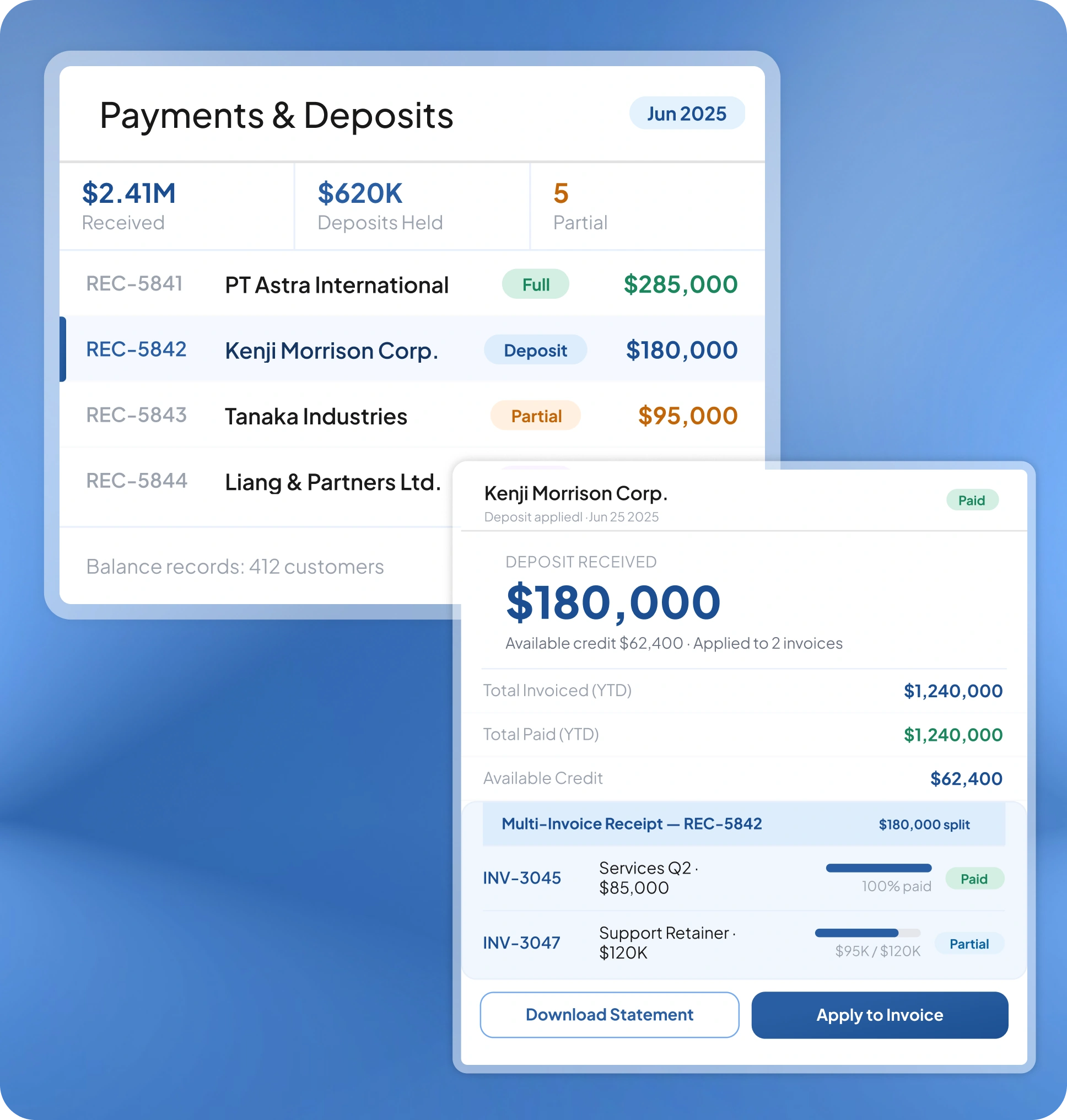 Payments & Deposits