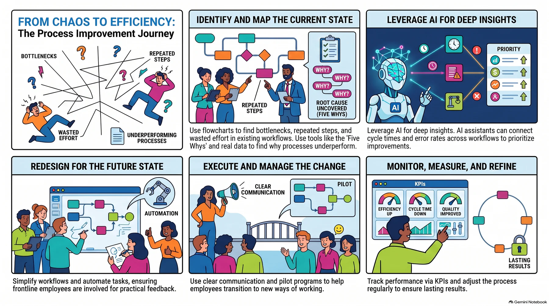 process improvement journey infographic