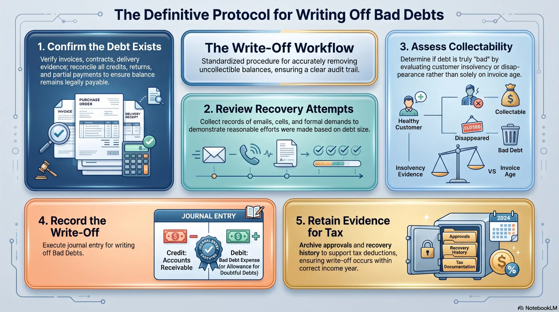 protocol for writing off debts