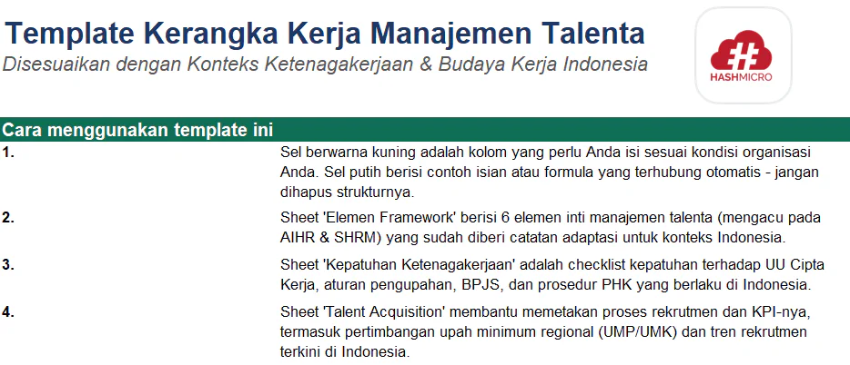 Template Talent Management Framework