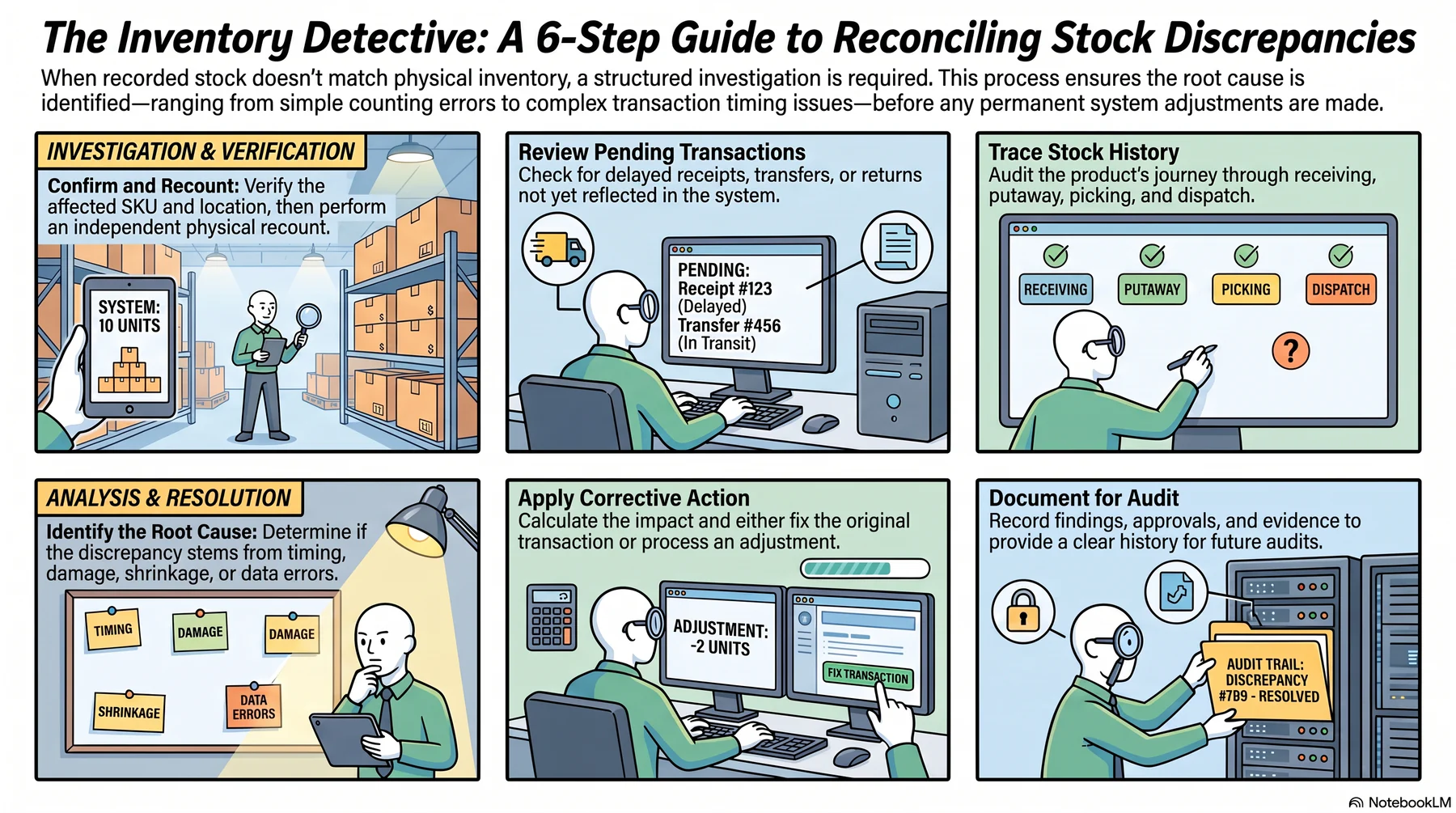 six step inventory reconciliation guide