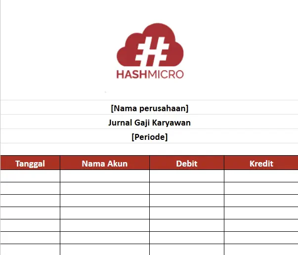 Template Jurnal Gaji Karyawan