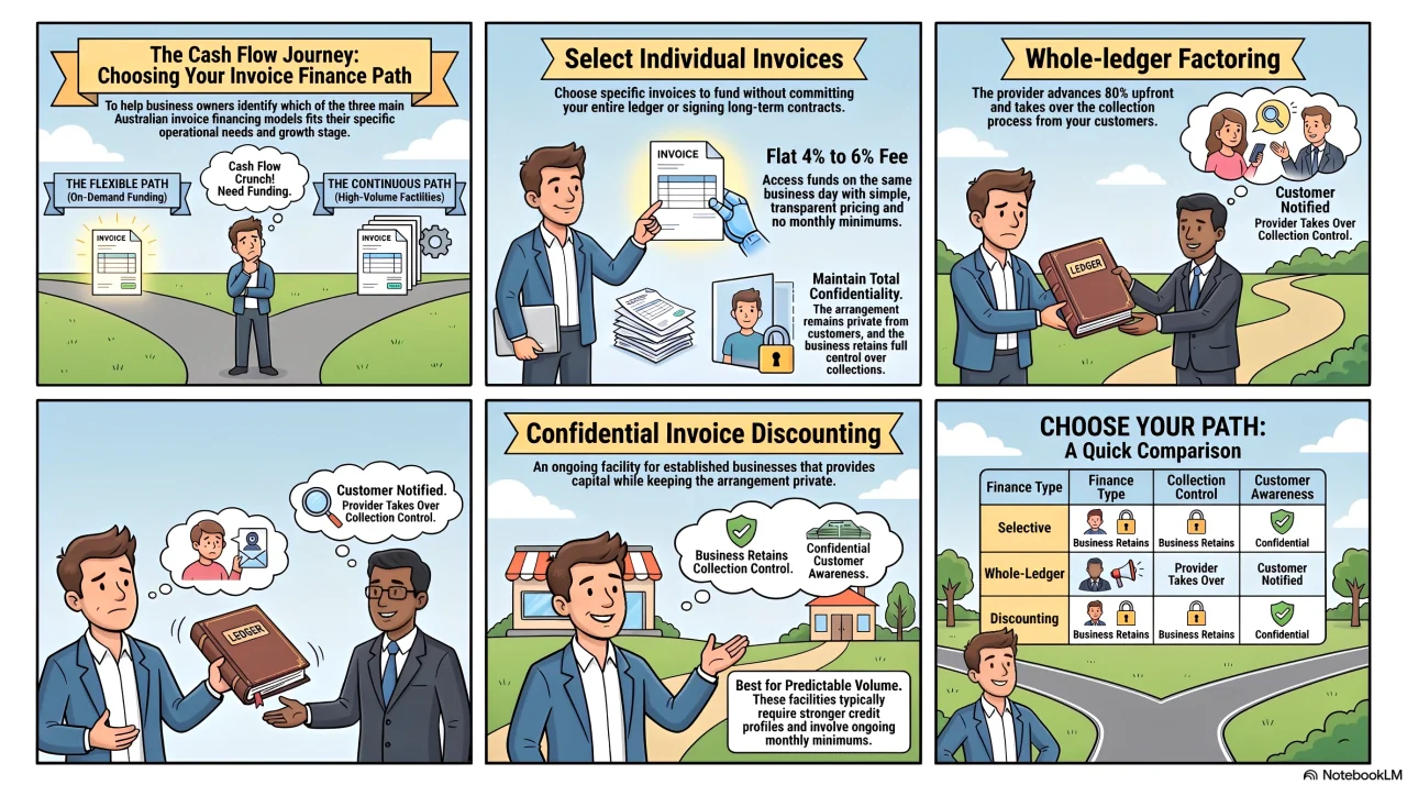 Types of invoice financing available in Australia