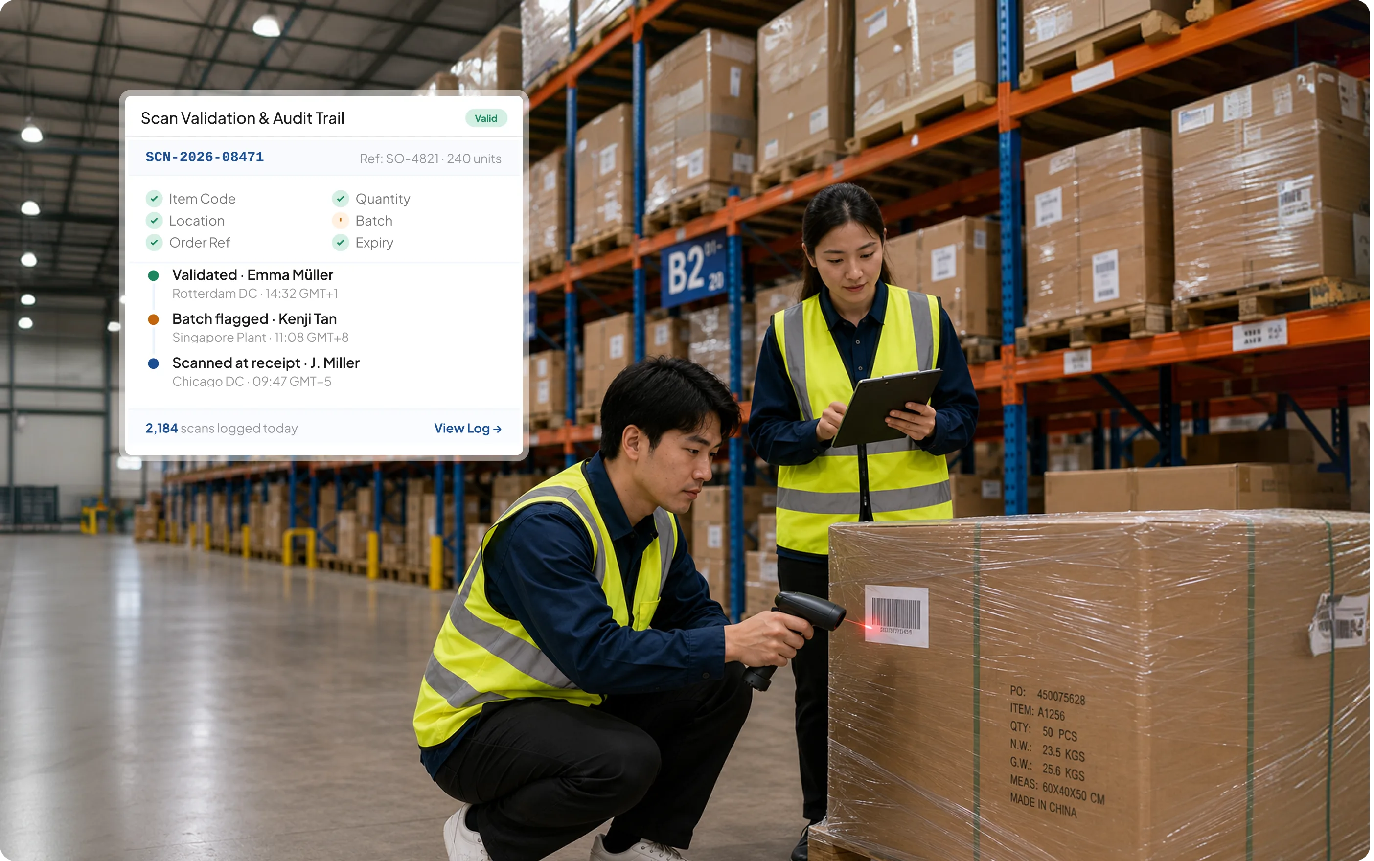 Scan validation and audit trail