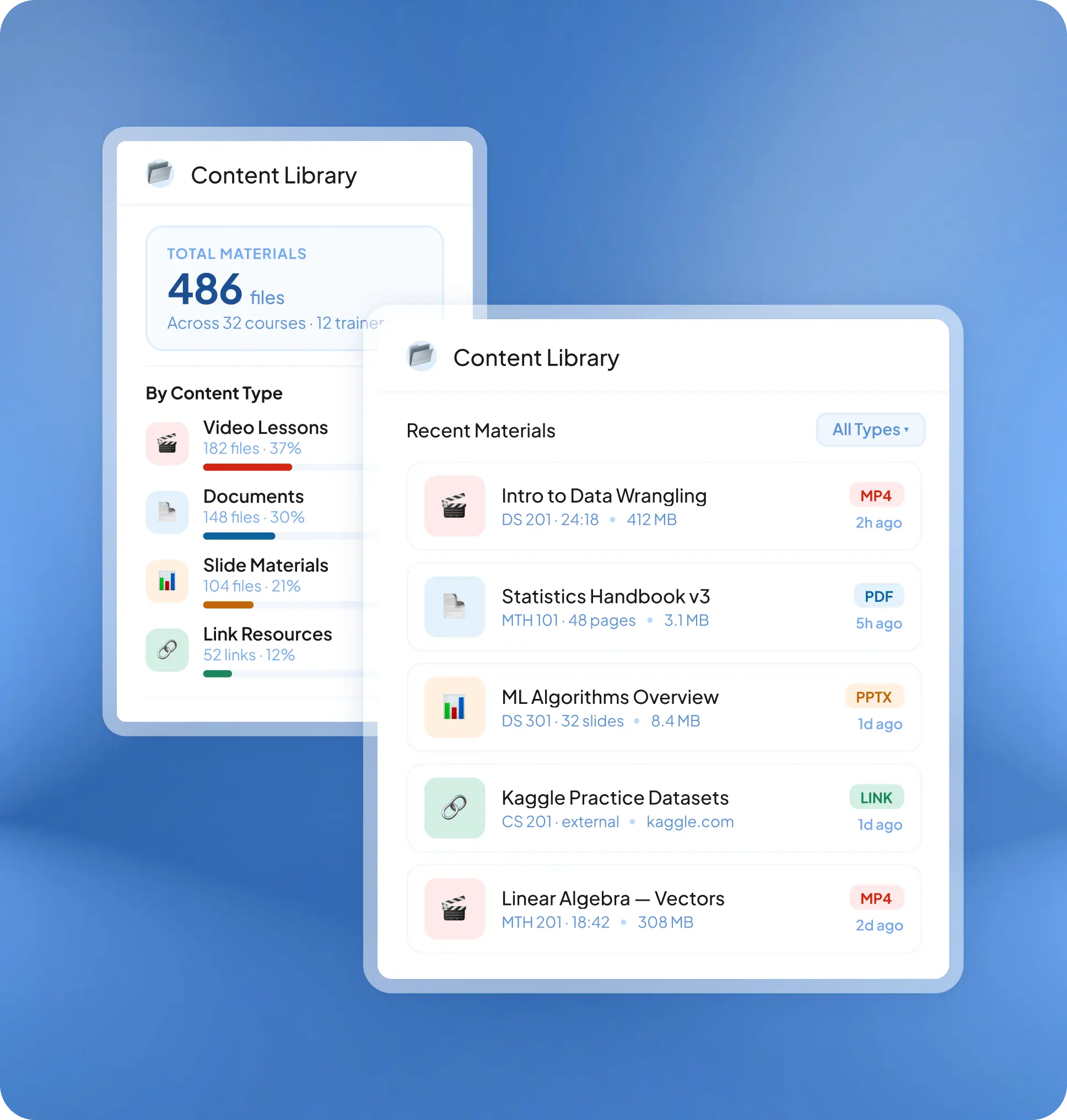 HashMicro e-learning feature for content library