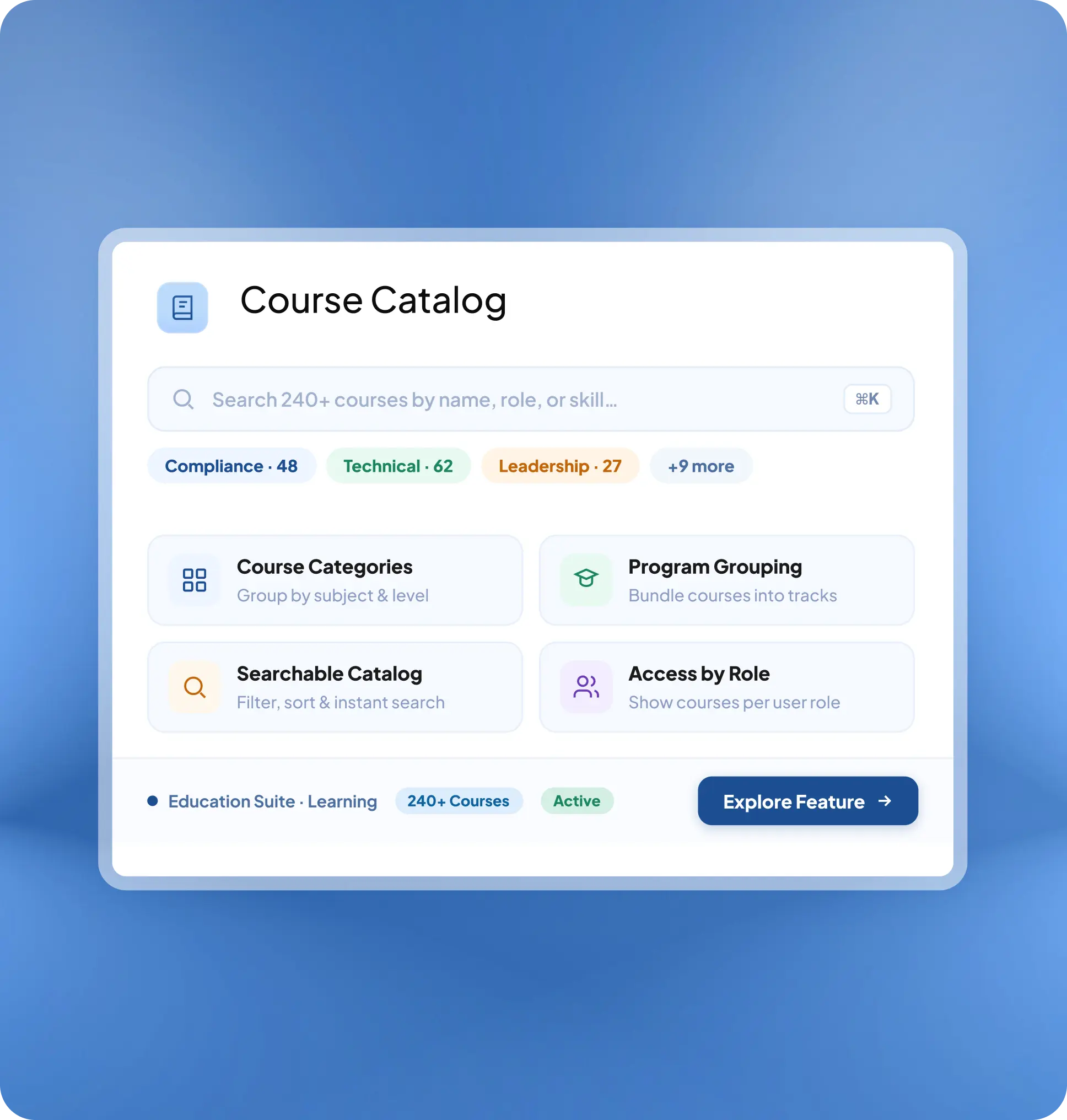 HashMicro e-learning feature for course catalog