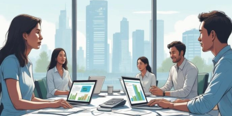 Tim keuangan menyusun budgeting perusahaan berdasarkan data historis dan target bisnis