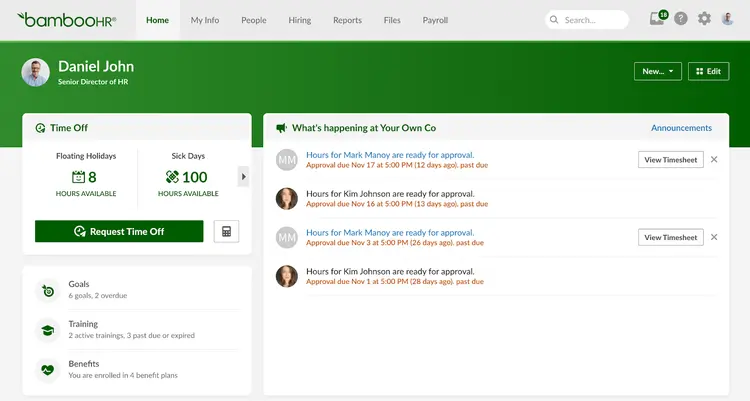 Cloud HCM Software BambooHR