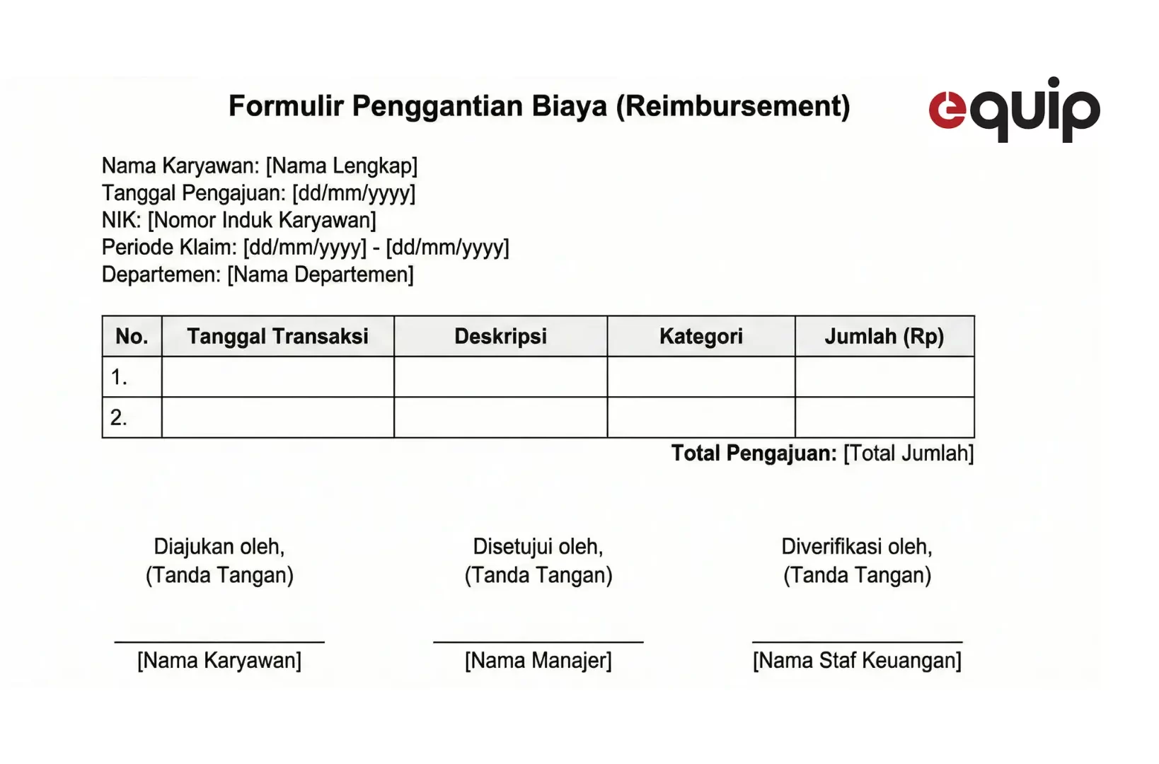 form reimbursement