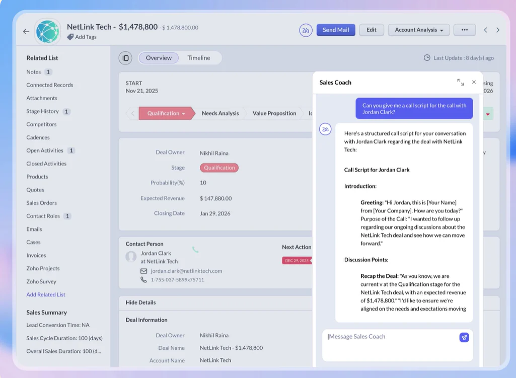 zohodesk crm